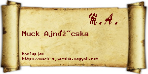 Muck Ajnácska névjegykártya